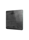 Decovetro Cam Kesme Tahtası ve Sunumluk Kare Siyah Ahşap Desenli 30x30 Cm