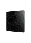 Decovetro Cam Kesme Tahtası ve Sunumluk Kare Siyah Granit Desenli 30x30 Cm
