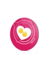Decovetro Cam Kesme Tahtası ve Sunumluk Yuvarlak Aşk Yumurtası Desenli 30x30 Cm
