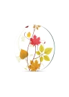 Decovetro Cam Kesme Tahtası ve Sunumluk Yuvarlak Renkli Çiçek Desenli 30x30 Cm