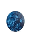 Decovetro Cam Kesme Tahtası ve Sunumluk Yuvarlak Mavi Taş Desenli 30x30 Cm