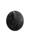 Decovetro Cam Kesme Tahtası ve Sunumluk Yuvarlak Siyah Beyaz Mermer Desenli 30x30 Cm