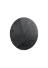 Decovetro Cam Kesme Tahtası ve Sunumluk Yuvarlak Siyah Taş Desenli 30x30 Cm