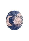 Decovetro Cam Kesme Tahtası ve Sunumluk Yuvarlak Horoscope Vintage Desenli 30x30 Cm