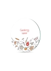 Decovetro Cam Kesme Tahtası ve Sunumluk Yuvarlak Cooking Love Desenli 30x30 Cm