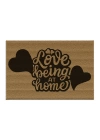 Decovetro Love Home Desenli Kapı Önü Halı Paspas 40 x 60 Cm