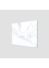 Decovetro Ocak Arkası Koruyucu Cam Beyaz Mermer Desenli 60x52cm