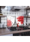 Decovetro Ocak Arkası Koruyucu Cam Love Paris Desenli 76x50cm