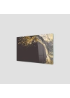 Decovetro Ocak Arkası Koruyucu Cam Sarı Dalga Desenli 60x40cm