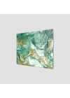 Decovetro Ocak Arkası Koruyucu Cam Zümrüt Yeşil Mermer Desenli 60x52cm