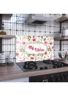 Decovetro Ocak Arkası Koruyucu Çiçekli My Kitchen Desenli 60x40cm