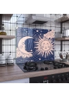 Decovetro Ocak Arkası Koruyucu Horoscope Ay Güneş Desenli 60x52cm