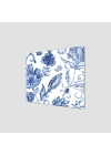 Decovetro Ocak Arkası Koruyucu Mavi Çini Çiçek Desenli 60x52cm