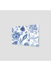 Decovetro Ocak Arkası Koruyucu Mavi Çini Çiçek Desenli 76x50cm