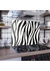 Decovetro Ocak Arkası Koruyucu Zebra Desenli 60x52cm