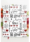 Decovetro Cam Kesme Tahtası ve Sunumluk Love Serisi Yazı Desenli 20 x 30 cm