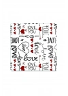 Decovetro Cam Kesme Tahtası ve Sunumluk Kare Love Serisi Yazı Desenli 30 x 30 cm