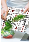 Decovetro Cam Kesme Tahtası ve Sunumluk Kare Love Serisi Yazı Desenli 30 x 30 cm