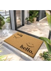 Decovetro Paspas Smile Hello Bye Desenli Kapı Önü Paspası 40 x 60 cm