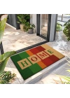 Decovetro Paspas Çok Renkli Home Desenli Kapı Önü Paspası 40 x 60 cm