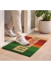 Decovetro Paspas Çok Renkli Home Desenli Kapı Önü Paspası 40 x 60 cm