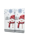 Decovetro Cam Kahve Sofra Sunum Tablası 2li Set Winter Yılbaşı Desenli 30 x 15 cm