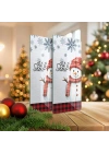 Decovetro Cam Kahve Sofra Sunum Tablası 2li Set Christmas Winter Yılbaşı Desenli 30 x 15 cm