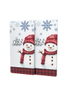 Decovetro Cam Kahve Sofra Sunum Tablası 2li Set Christmas Winter Yılbaşı Desenli 30 x 15 cm