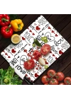 Decovetro Cam Kesme Tahtası ve Sunumluk Love Serisi Yazı Desenli 20 x 30 cm
