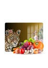 Decovetro Cam Kesme Tahtası ve Sunumluk Tropik Leopar Desenli 40 x 30 cm