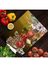 Decovetro Cam Kesme Tahtası ve Sunumluk Tropik Leopar Desenli 40 x 30 cm