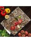 Decovetro Cam Kesme Tahtası ve Sunumluk Leopar Desenli 20 x 30 cm