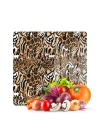 Decovetro Cam Kesme Tahtası ve Sunumluk Kare Leopar Desenli 30 x 30 cm