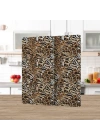 Decovetro Cam Kahve Sofra Sunum Tablası 2li Set Leopar Desenli 30 x 15 cm