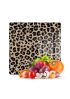 Decovetro Cam Kesme Tahtası ve Sunumluk Kare Leopar Desenli 30 x 30 cm