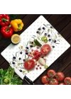 Decovetro Cam Kesme Tahtası ve Sunumluk Zeytin Desenli 20 x 30 cm