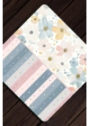 Decovetro Cam Kesme Tahtası ve Sunumluk Kare Flower & Stripes Desenli 30 x 30 cm