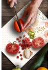 Decovetro Cam Kesme Tahtası ve Sunumluk Flower & Points Desenli 20 x 30 cm