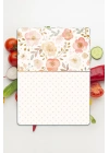 Decovetro Cam Kesme Tahtası ve Sunumluk Flower & Points Desenli 20 x 30 cm
