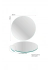 Decovetro Cam Kesme Tahtası ve Sunumluk Yuvarlak Flower & Points Desenli 30 x 30 cm