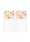 Decovetro Cam Kahve Sofra Sunum Tablası 2li Set Flower & Points Desenli 30 x 15 cm