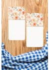 Decovetro Cam Kahve Sofra Sunum Tablası 2li Set Flower & Points Desenli 30 x 15 cm