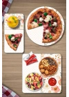 Decovetro Cam Sunum Servis Tabağı 3lü Karma Set Flower & Points Desenli