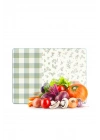 Decovetro Cam Kesme Tahtası ve Sunumluk Minimal Flower & Buffalo Desenli 20 x 30 cm