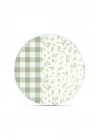 Decovetro Cam Kesme Tahtası ve Sunumluk Yuvarlak Minimal Flower & Buffalo Desenli 30 x 30 cm