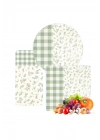 Decovetro Cam Sunum Servis Tabağı 3lü Karma Set Minimal Flower & Buffalo Desenli