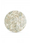 Decovetro Cam Kesme Tahtası ve Sunumluk Yuvarlak Şal Desenli 30 x 30 cm