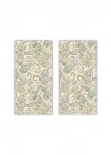 Decovetro Cam Kahve Sofra Sunum Tablası 2li Set Şal Desenli 30 x 15 cm