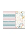 Decovetro Cam Kesme Tahtası ve Sunumluk Flower & Stripes Desenli 20 x 30 cm
