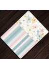 Decovetro Cam Kesme Tahtası ve Sunumluk Flower & Stripes Desenli 20 x 30 cm